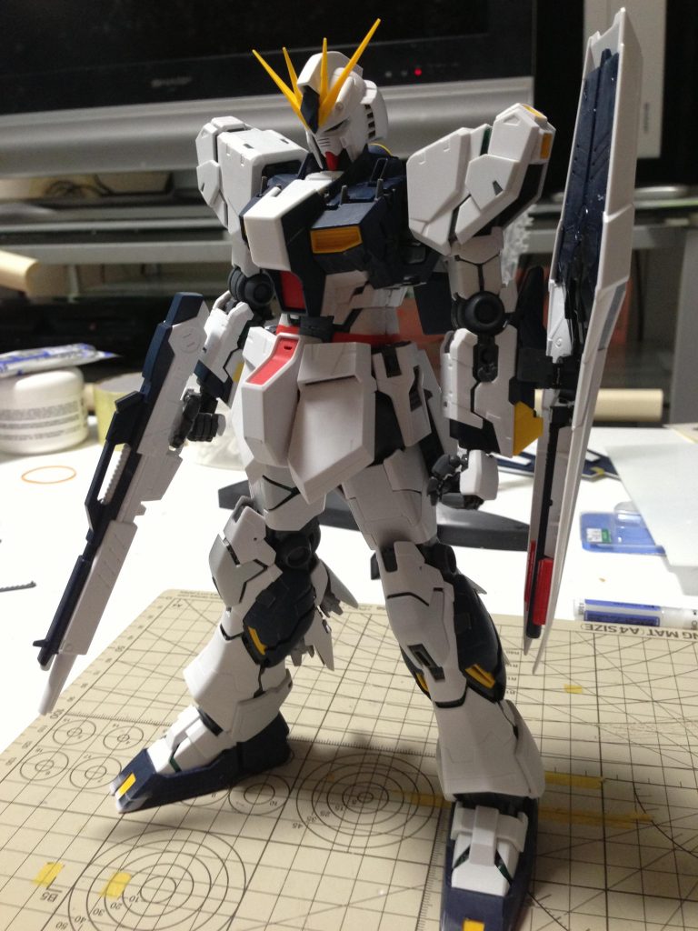 各所改修後サフ前です。
コクピットブロックはプラ板にて大型化しています。