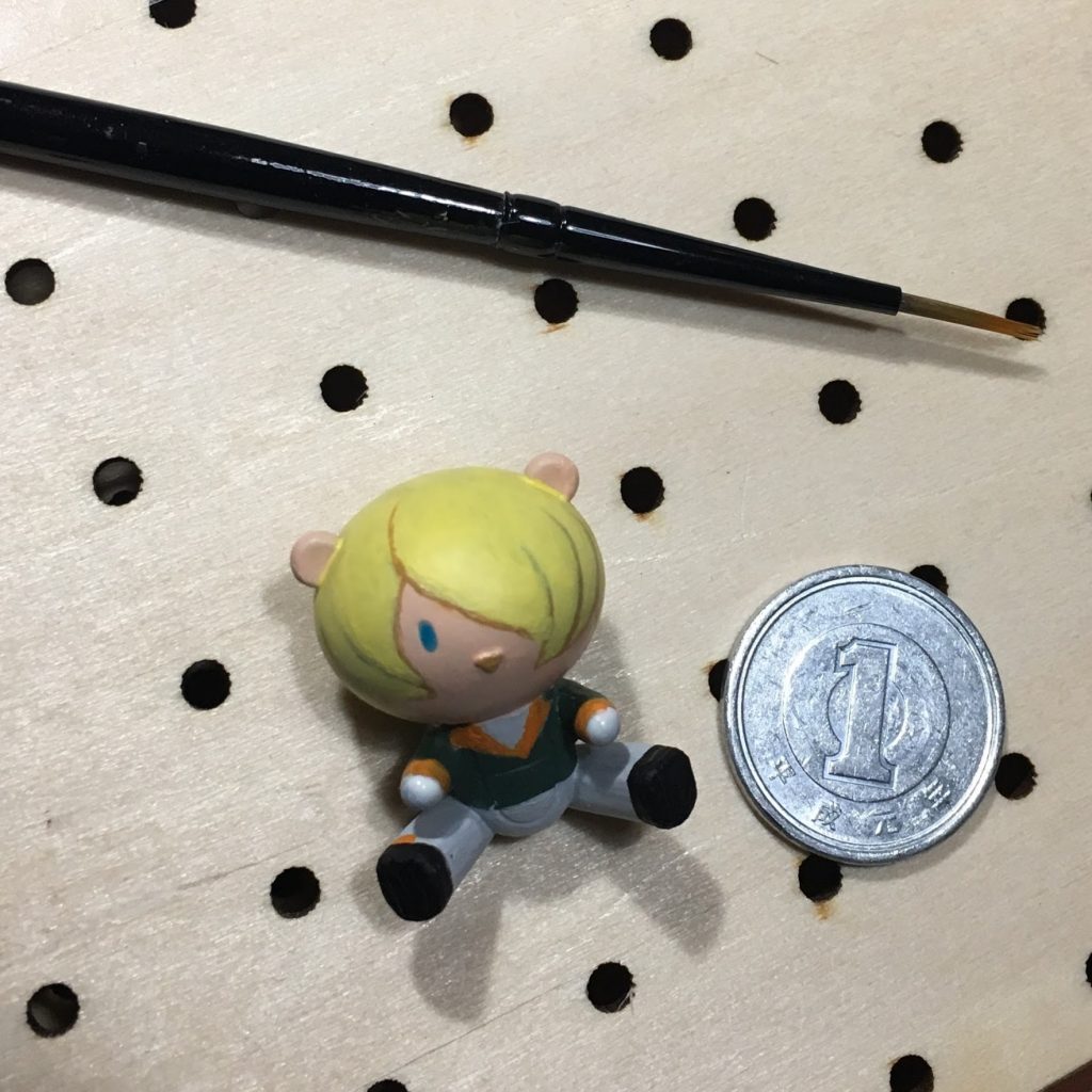 ファレホ筆塗り。プチプチッガイ工作けっこう楽しかったので、このパーツだけたくさん欲しいです。