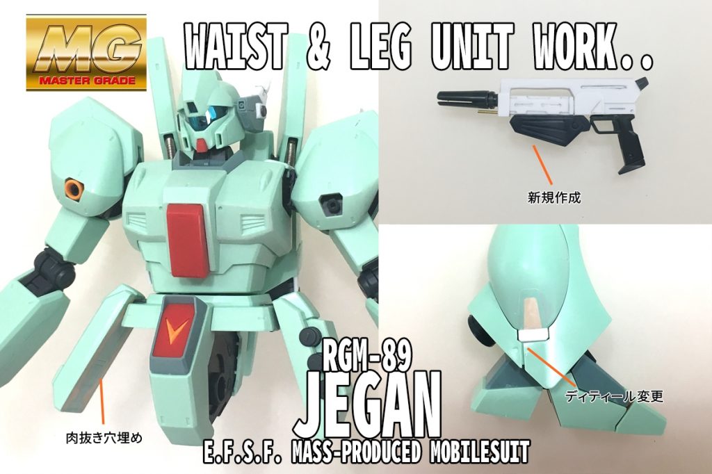 腰部・脚部・ビームライフル改造時