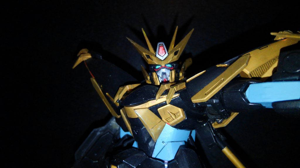 ブリッツガンダム1/100の改造品。
ミラコロで隠形できるならどんな派手な姿でもイイじゃないか!と、ゴテ盛り♪ヽ(´▽`)/