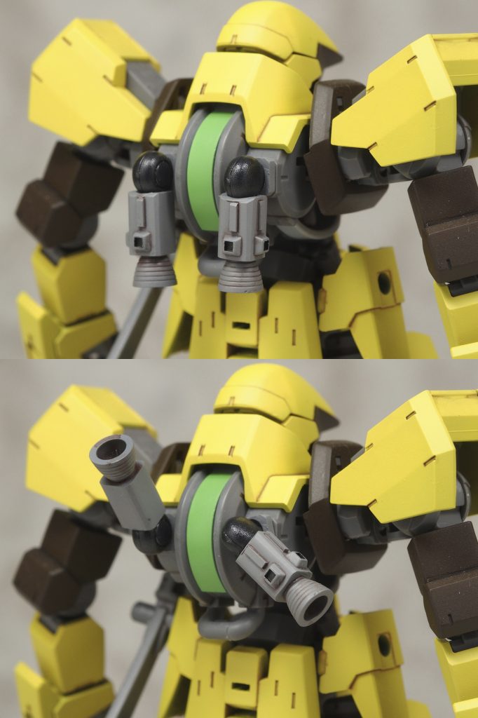 出力が低そうなスラスターユニット。
一世代前っぽさを出そうとしました。