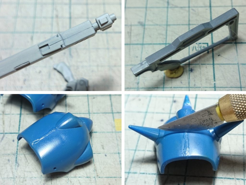 当時そのままだった合わせ目とパーティングラインの直し