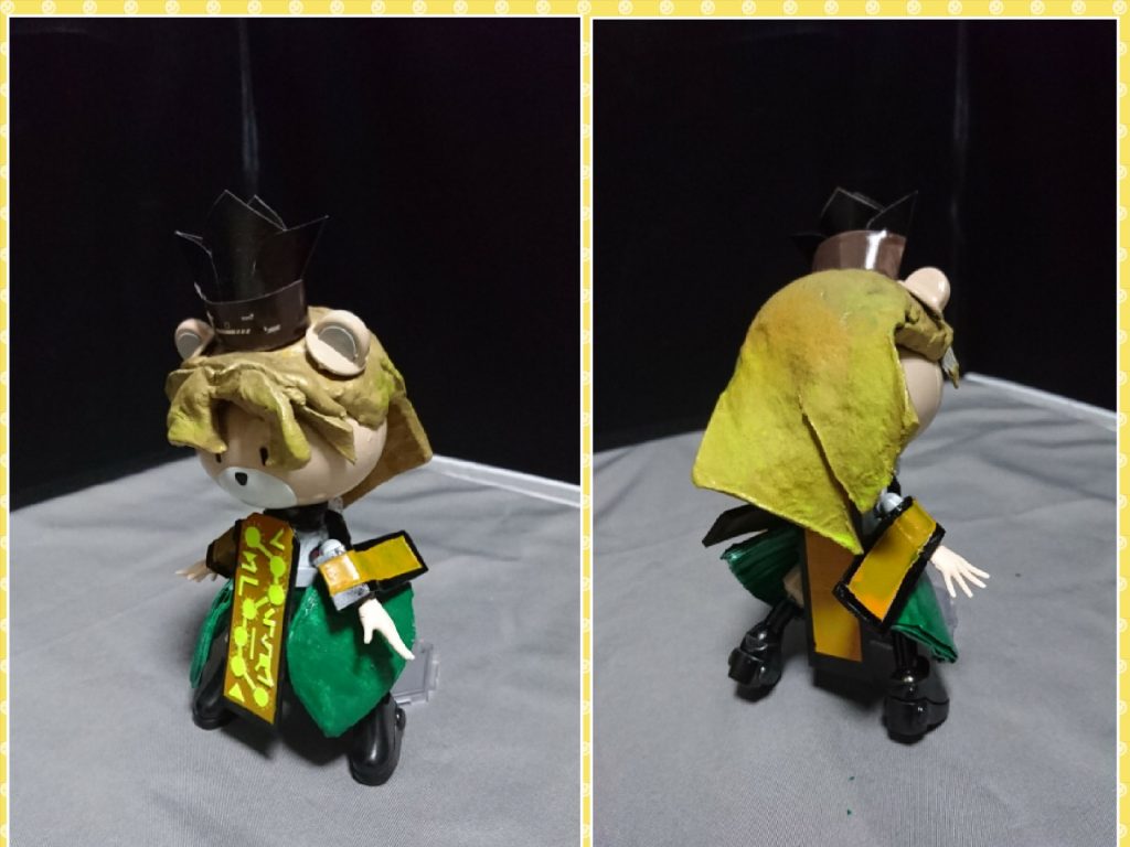 まず最初は摩多羅隠岐奈をイメージしたプチッカイです。
使用した材料は
プチッカイ(HG)
チナッカイ(HG)
ディナイアルガンダム(HG)のエフェクト
紙粘土(軽いタイプ)
プラ板です。
他の2つよりも身長差を出すためチナッカイの手足や首部分を加工して使っています。
スカートはディナイアルのエフェクトに紙粘土を組み合わせたものを使っています!