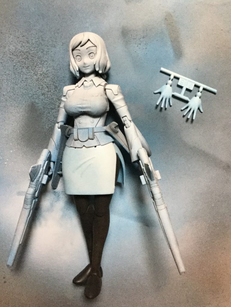 缶スプレーで下塗り