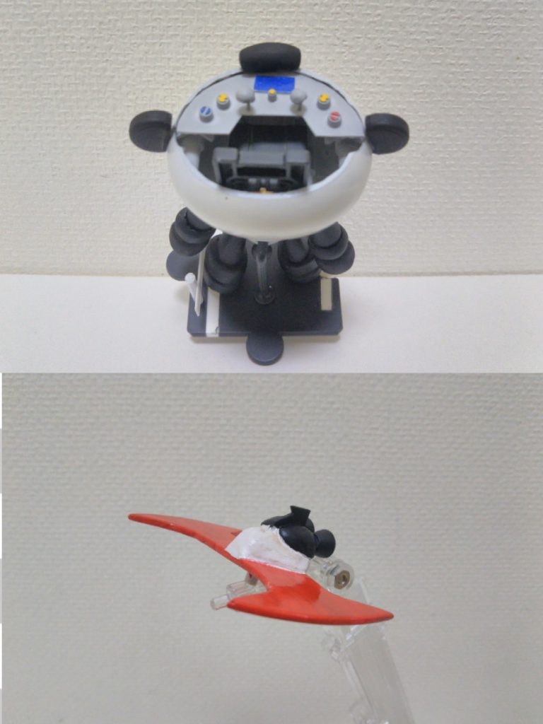 コックピット
P-Zスクランダー
それぞれプラ板とパテで製作。