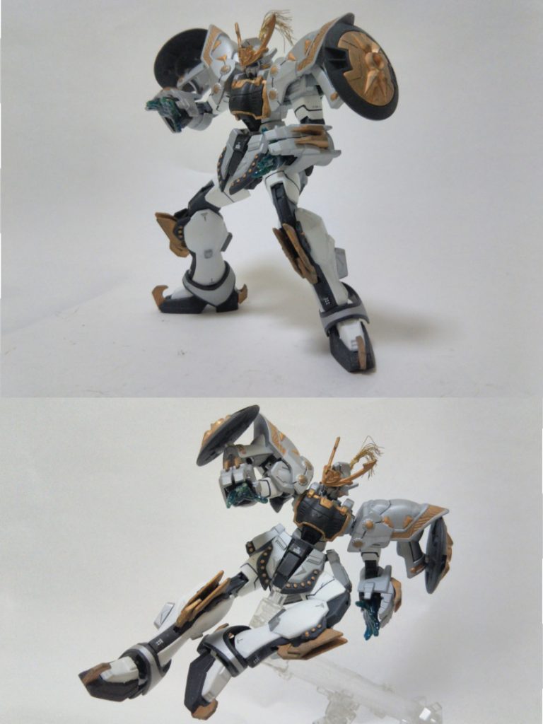 追加装備
肩甲冑、手甲
甲冑の中に内蔵されたジェネレーターから拳にエネルギーを集め一時的に出力をあげる。