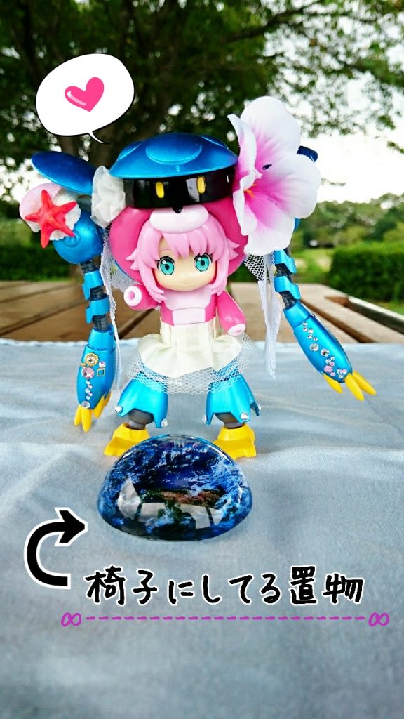 モモちゃんが座ってる物に気づきましたか？100均でとっても綺麗で可愛らしい置物を見つけたので、一目惚れで買っていた物です♡色合いも合うな～と思って使ってみました🎵