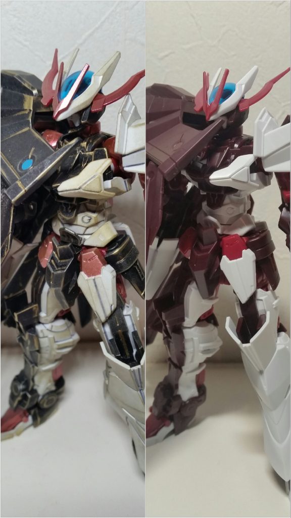 素組みとの比較
色が変わって、かなりイメージも変わり汚くなりました笑笑