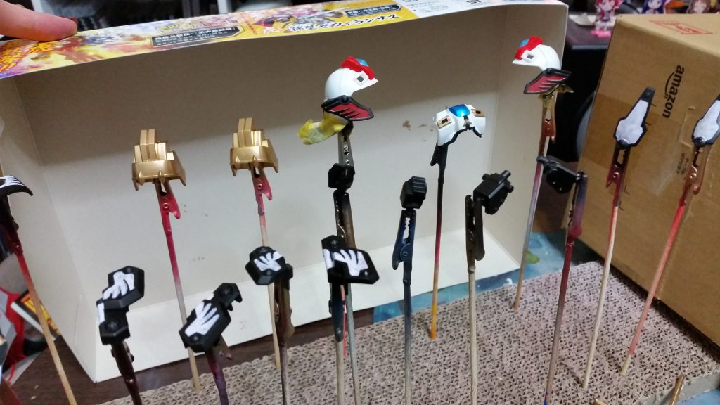 孫権のパーツも黒や白で塗装しています。