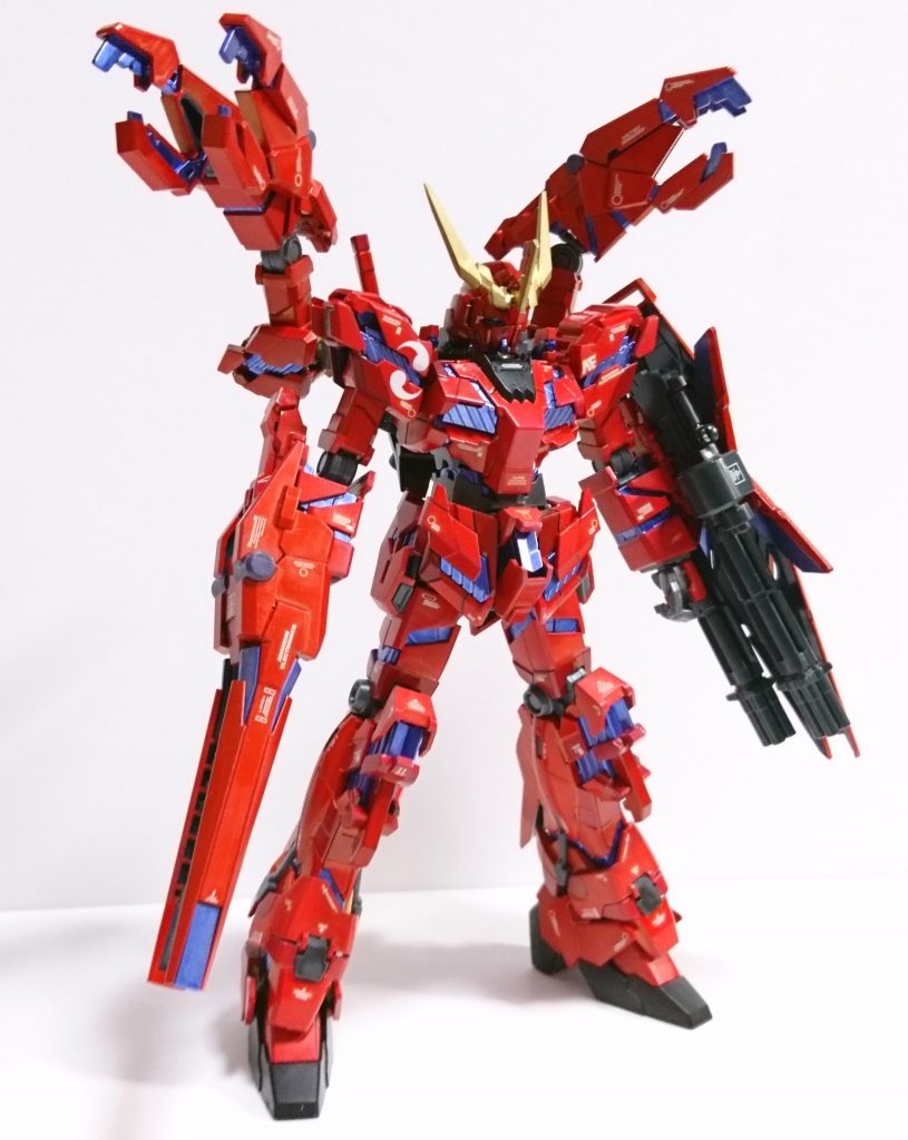 以上、長い説明を見ていただきありがとうございました。
筆塗りでの全塗装はかなり大変でしたが、思い通りのユニコーンを作れて満足です♪