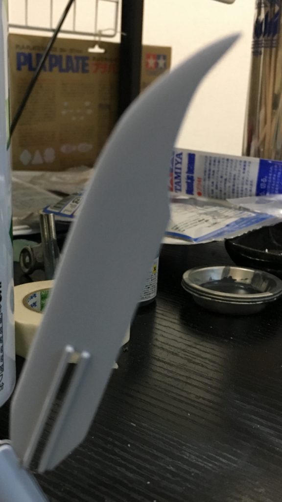 K.I.Aストレートの刀身をプラ板で自作。