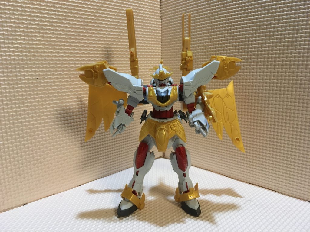 塗装前の合体状態

やっぱり検討段階と見た目があんまり変わらない

RX-零丸は鳥と合体してリアル形態になるので、
さらに鳥と合体させて強化してみました
単に取ってつけただけですが…

ご覧頂きありがとうございました