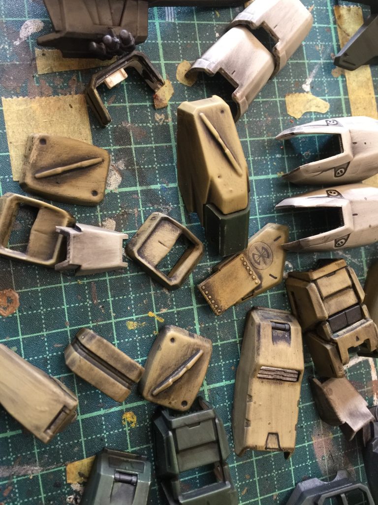 ブラックでフィルタリング後全体的に汚しています