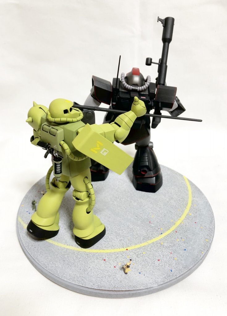 プロトタイプドムとメンテナンスザクⅡ–4枚目/制作者：おしゃかな