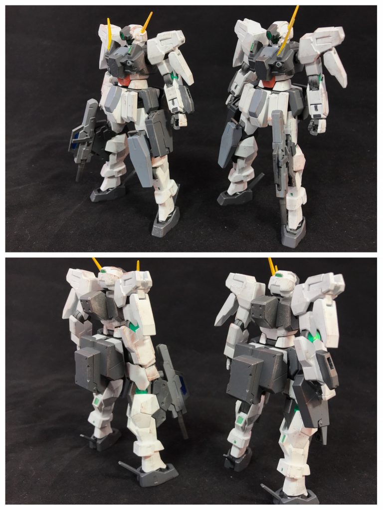 ## [GN-006/Se セラフ・ケルディム[セラディム]]
ケルディムガンダムサーガをベースに設計の一部を簡略化、量産性を高めた機体。主動力としてGNコンデンサが搭載されている。
また、その設計にはセラヴィーガンダムGNHW/3G専用装備として開発が進められた無人機セムのデータも使用されているため、外見や装備などにセムとの類似点が見られる。
また、胸部にはケルディムサーガ・スロウンズに装備されている物と同型の大型クラビカルアンテナを装備しており、データリンクを用いた3機での連携を可能としている。

クラビカルアンテナが右側にあるものが1号機、左側にあるものが2号機である。また、2機のセラディムに性能の差は無いが、GNバックラーおよび、GNサブマシンガンのマウント位置は1号機と2号機で逆になっている。