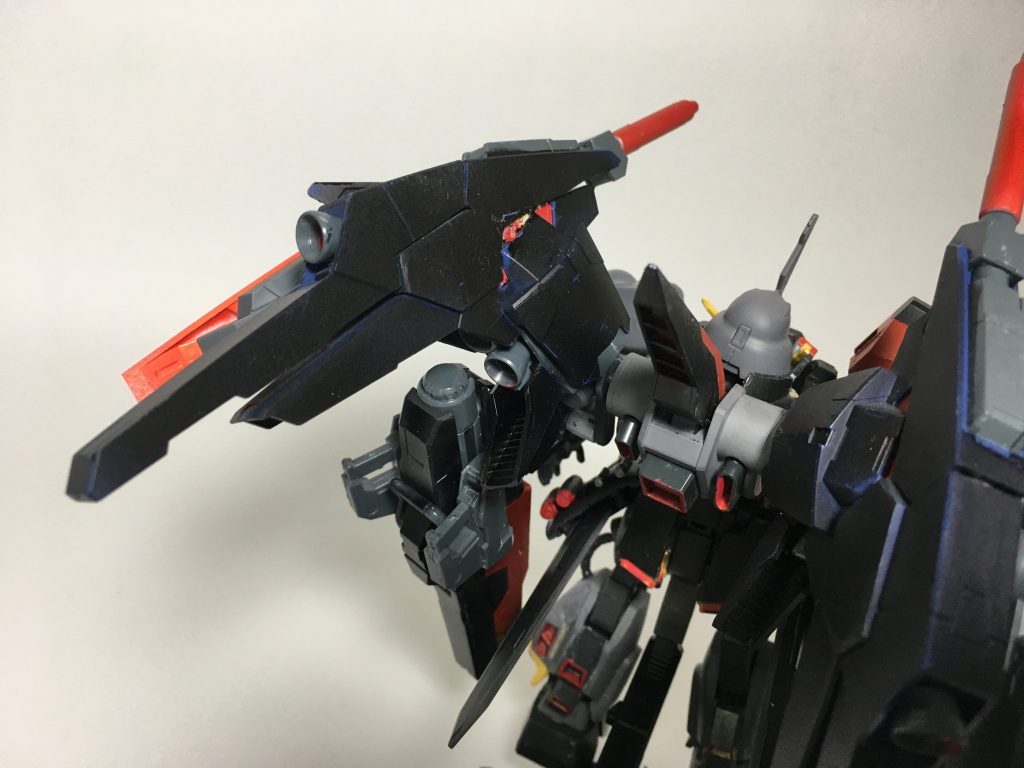 ブレイズバーニアンユニット。
ザクウォーリアーのブレイズパックにライトニングガンダムのフルバーニアンユニットを改造、出したことで元のブレイズよりさらに加速が可能。
GNランチャーもここに接続されている。