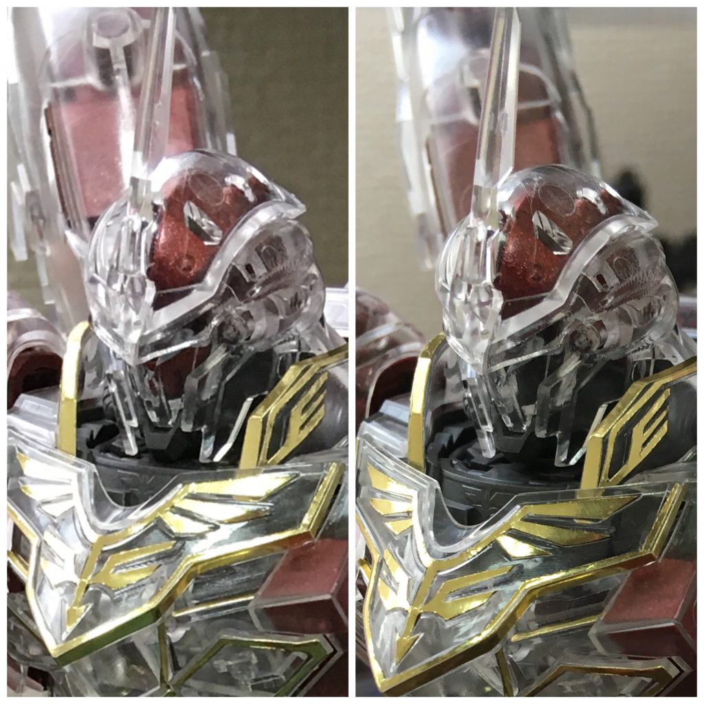 左が加工後、右が加工前。
マスク周りが赤くなるため
印象がだいぶ変わったと思います。