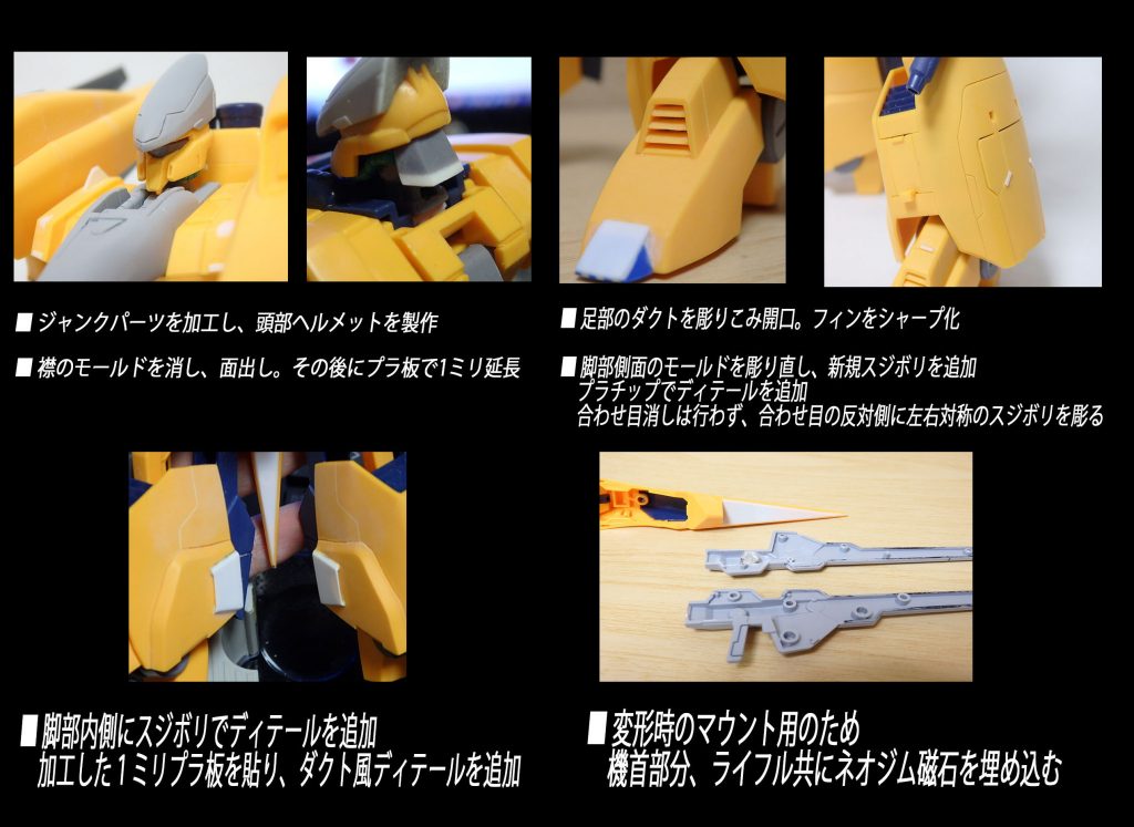 画像外の工程として
・足部つまさきの肉抜きをエポパテで埋める
・胴、肩、前腕、ふんどし部などへのスジボリ、段落ちディテールの追加
・両肩センサー部にHIQPARTSの偏光フィルム「ミラージュグリーン」、VCドーム ブルー4ミリを貼り付け
・頭部カメラアイは他キットのシールの余剰部分を活用
・首パーツを1ミリ延長
などがあります。
~COLORING DATA~
装甲色=ライトブルー(C)+EX-ホワイト(G)
白=EX-ホワイト(G)
青=MSブルーZ系(C)+EX-ホワイト(G)
関節・ライフル=軍艦色(C)
バーニア=スーパーシルバー(C)
機首バーニア内部レッド=スーパーシルバー(C)→クリアーレッド(C)
ビームサーベル=EX-ホワイト(G)→色ノ源イエロー(C)でうっすらとグラデーション塗装
ここまでご覧いただき、ありがとうございました!!^^