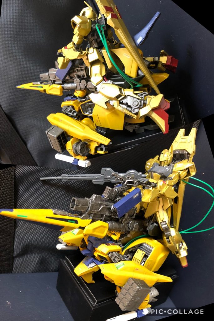 ・ビームサーベル
脛部にはラックが設けられており、片側に3基ずつ計6基のビームサーベルが装備されている。出力0.5MW。本機は近接戦は不得手であり、本機にてビームサーベルを使用することはほぼない。僚機のウェポンラックとしての役割のある本機ならではの装備。
・ロングビームライフル
背部ユニット両側のラックに装備された武装。Zガンダムに装備された物と同型。長銃身・高威力の専用ライフルで、出力は5.7MW。ガンダムMk-IIと共通のEパックを使用する。銃口にビーム刃を形成してロングビームサーベルとしても使用可能。この装備は本機が使用する為の物ではなく、僚機が使用する為の物である。もちろん本機での使用も可能。