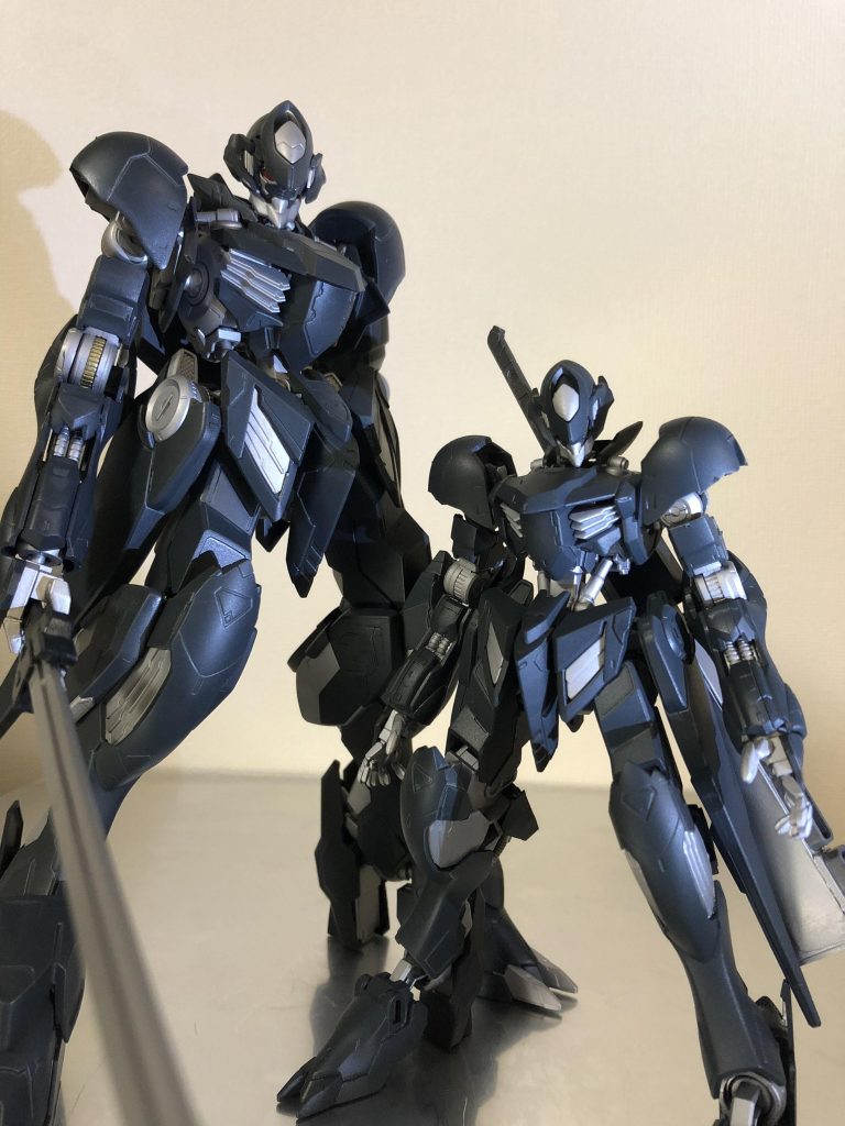 HGフェイカーとの写真です。
いつかSDも制作する予定です。
フルメカニクスの方が色分けが細かくて好きですが、HGの方も大好きです。
