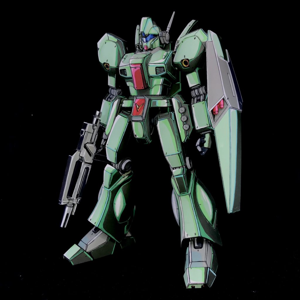 MG RGM-89 ジェガン イラスト風塗装–2枚目/制作者：ソネ