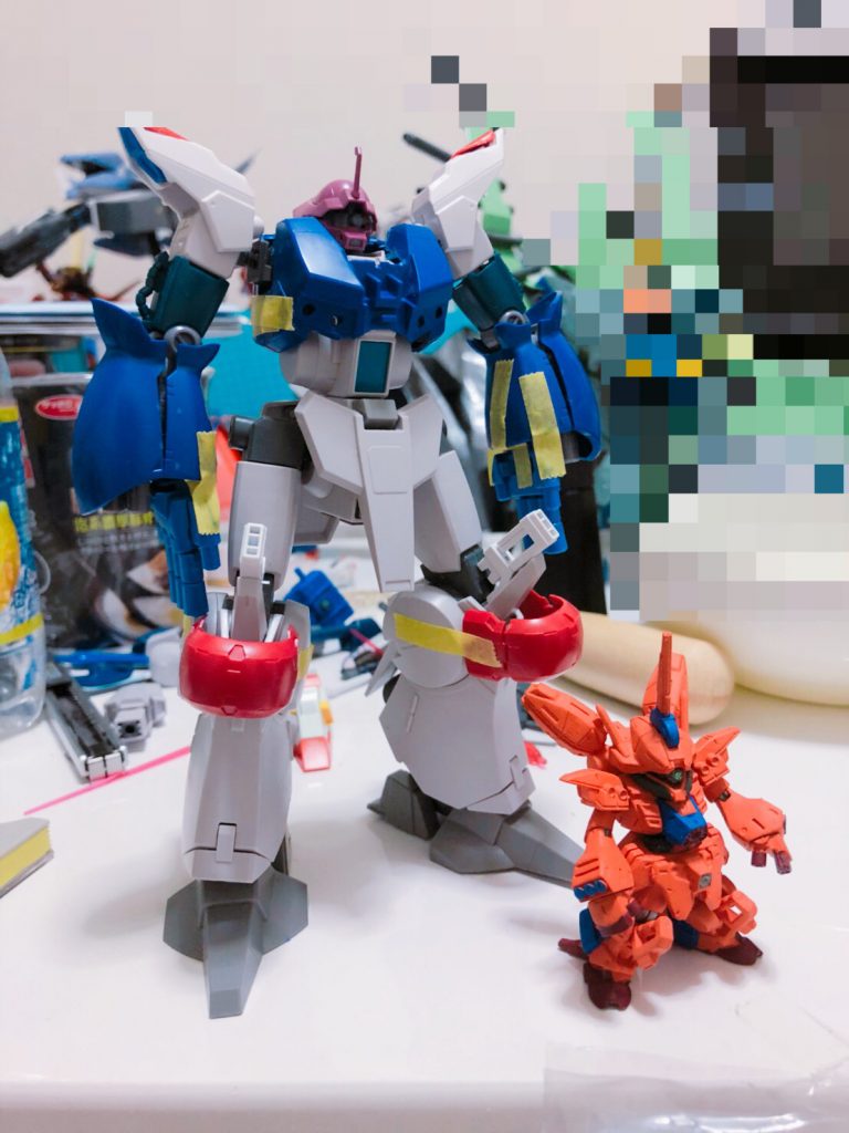 ## 最初期案
ベース機体にシルヴァバレトを使い、
頭部はイフリート
胸部・腕部にドライセン
肩部にフリーダム
手をグフR35
膝にグリムゲルデ
以上をパーツに見立て、製作を開始しました。