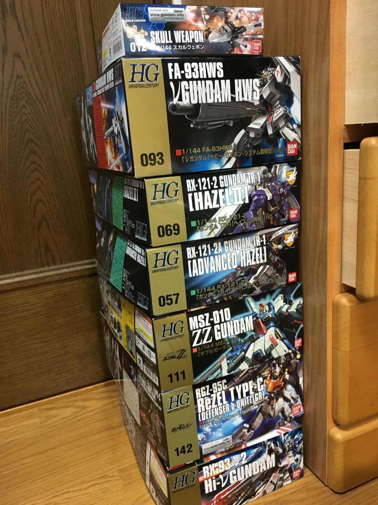 使用したガンプラ一覧です。