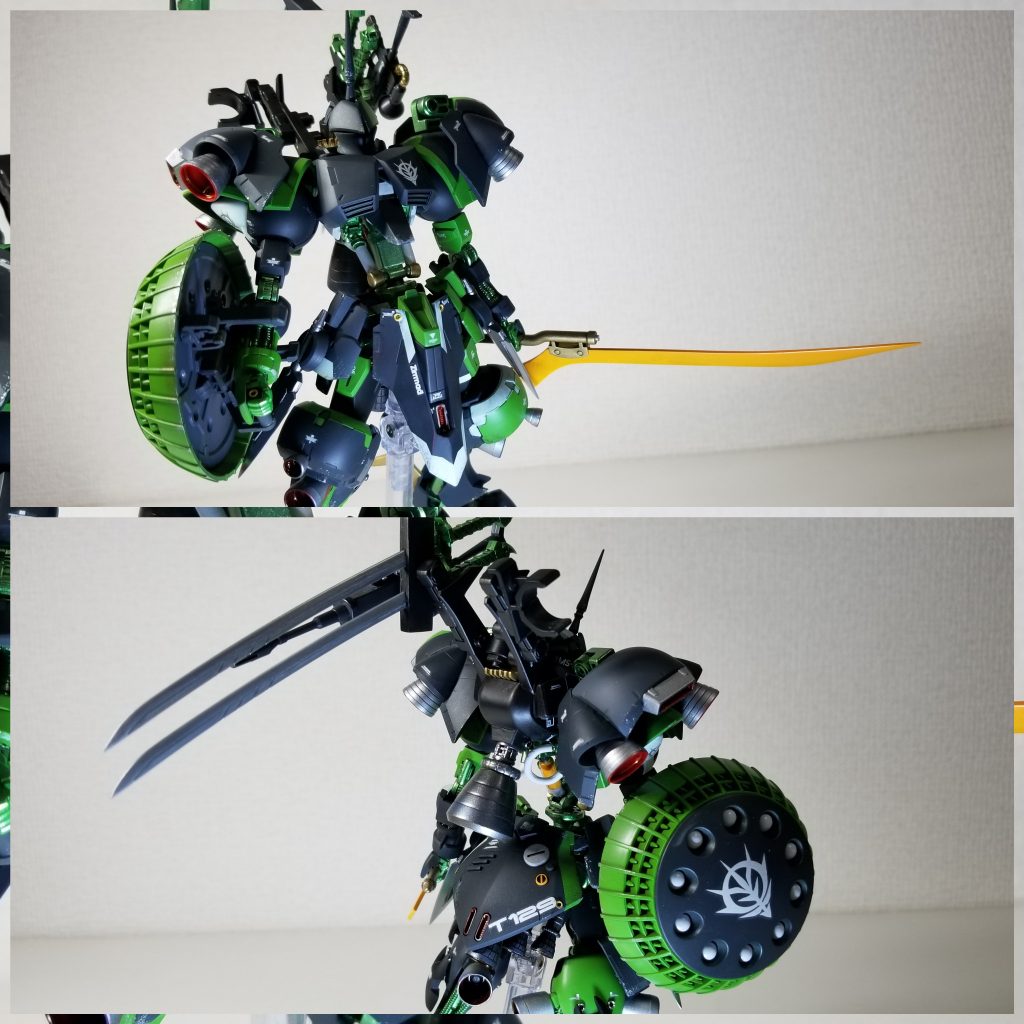 バックパック並びに各種武装を追加し、これで出撃体勢完了しました❗
オリジナルのバックパック、オリジナルの武装、共に今回初めてチャレンジしました🎵
《ベースキット》ガンダムヴィダール
《使用キット》グリムゲルデ、ヘルムヴィーゲ・リンカー、ギャン、ギャンスロット、パラスアテネ、バイアランカスタム、その他ジャンクです。