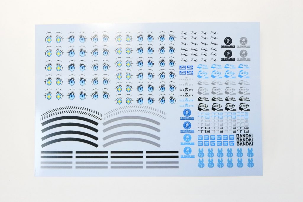 自作デカールにはハイキューパーツのクリデカールを使用。サザネスやGBNのロゴはアニメのキャプチャーからIllustratorでトレスして作成。