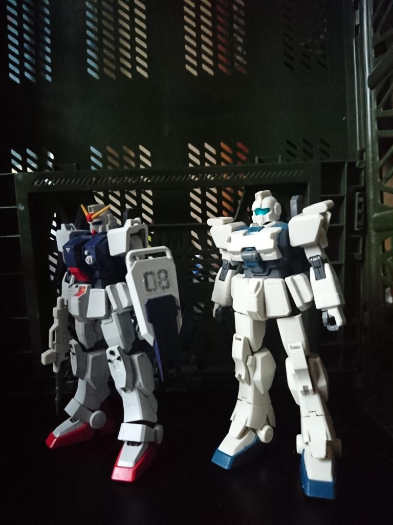 陸戦型ガンダムとの比較
Ez-8が改修機ともあって、特殊機感があります( ´△`)