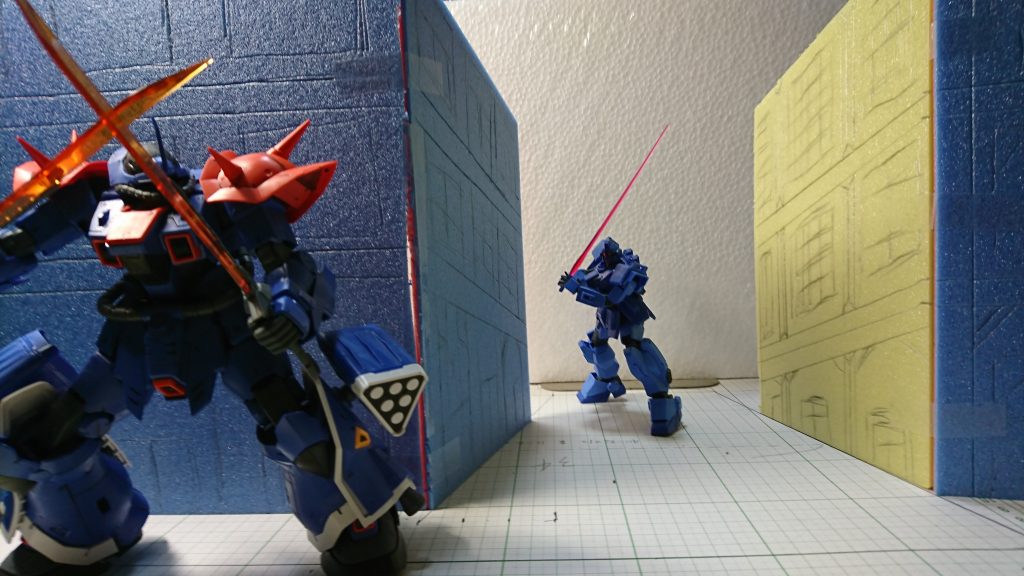 最初はイフリートが追い詰められてる感じ作ろうとしてたのですが粘土が上手くいかず建物のが小さくなり隠れられなくなりましたwww