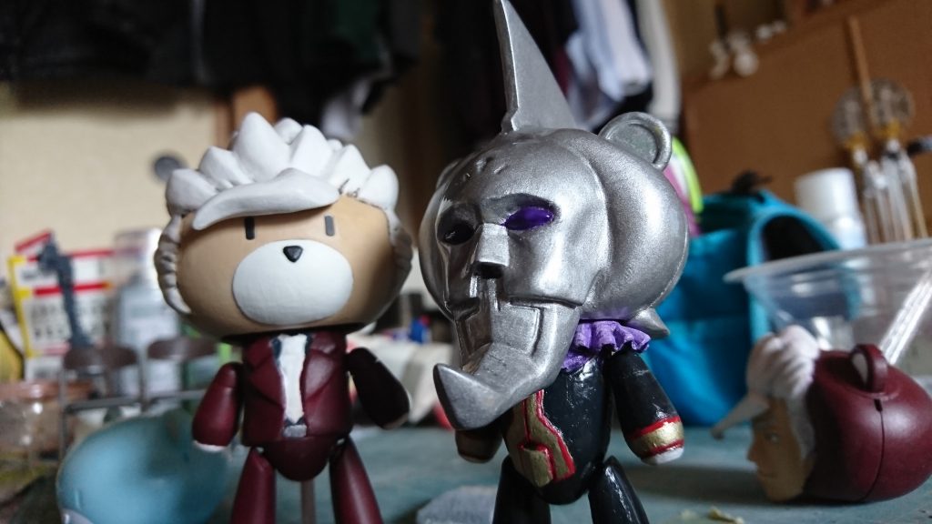 墨入れ前の状態。墨はエナメル塗料で塗装しました。