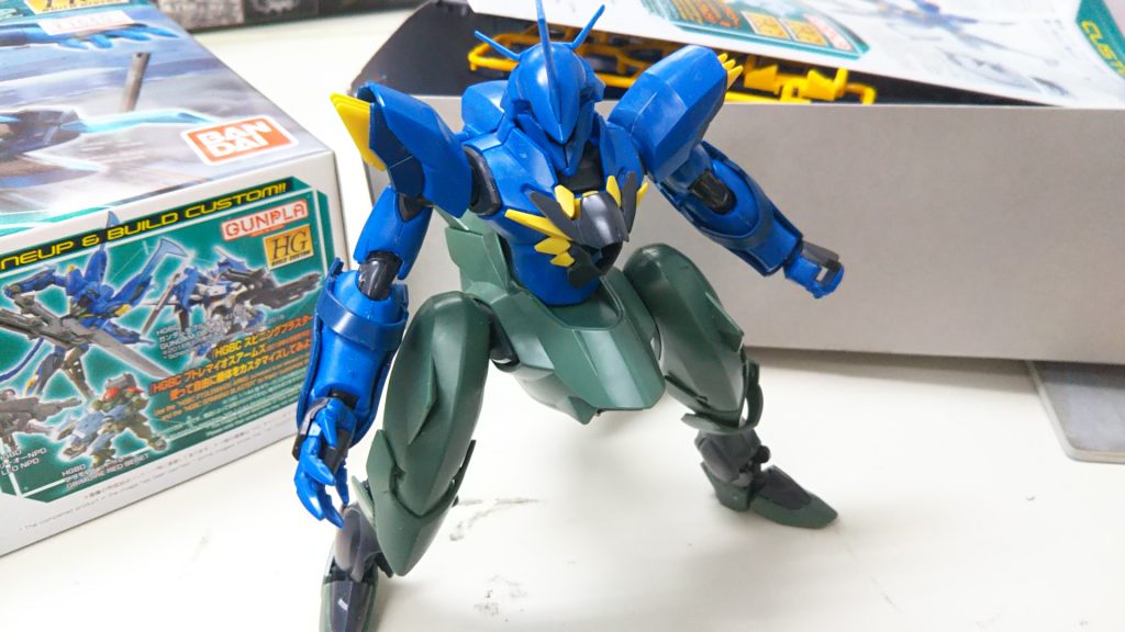 おまけ。試作の様子。秋葉原工作室で煌・ギラーガを仮組み。持ってきたダナジンに乗せる。