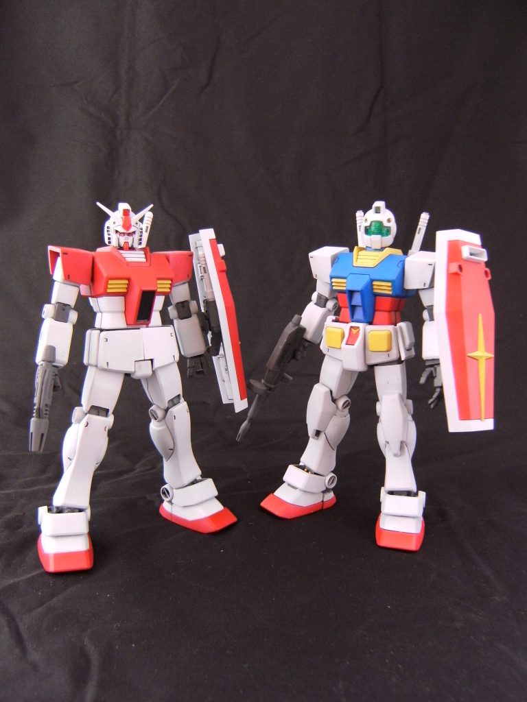 最後にお遊びでガンダムとジムの頭部を交換してみました。
…個人的には大アリ(笑)