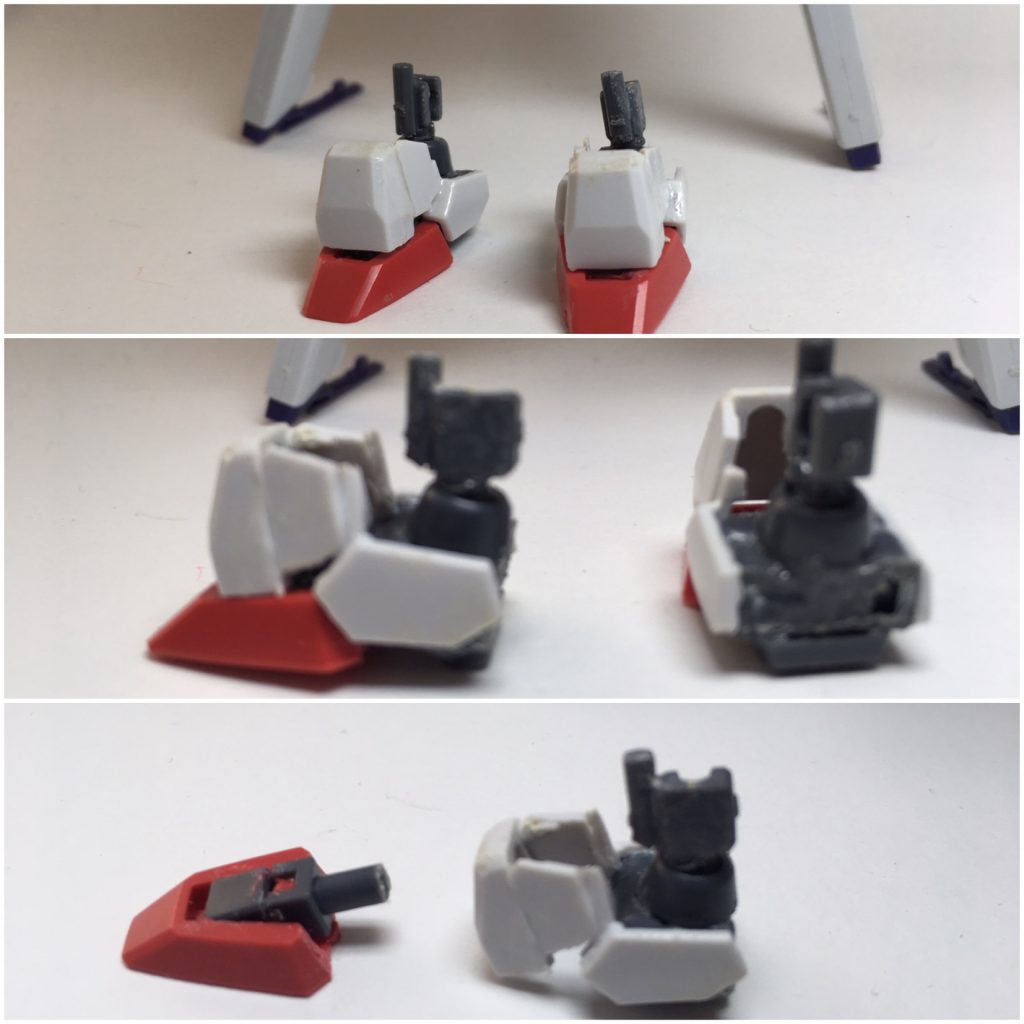 ダブルオーダイバーの足とMSGのパーツを使って改造しました。