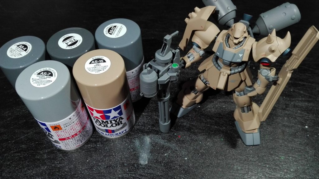 塗装はエアーモデルスプレーで。