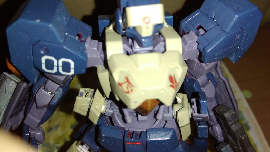 右肩の00は、彼の名前のレイから来ている。レイ=0。なにもない。存在しない。と言う意味でつけたと言う。なぜなら、復讐するだけのために戦っているからだ