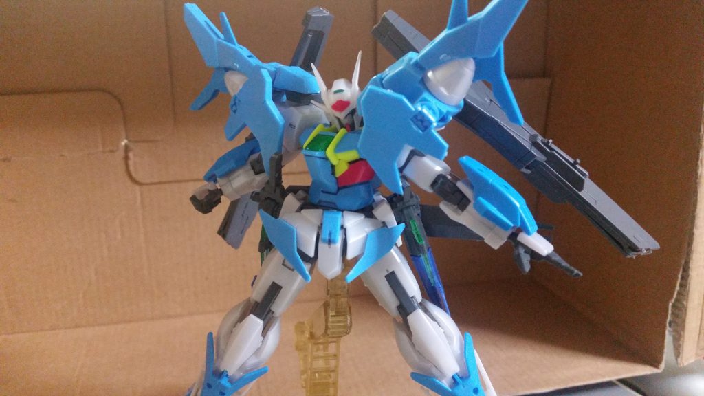 二振りのGNソードⅡやバスターソードにビームライフルも照井春佳さんが演じたキャラクターが出ていた作品の登場人物の武器みたいに見えてきたのも要因？