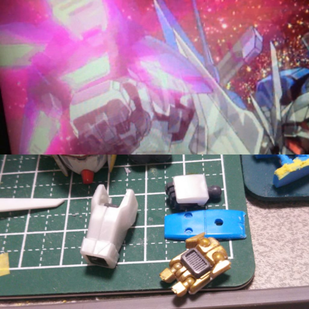 腕のパーツはMGの拳をベースに製作