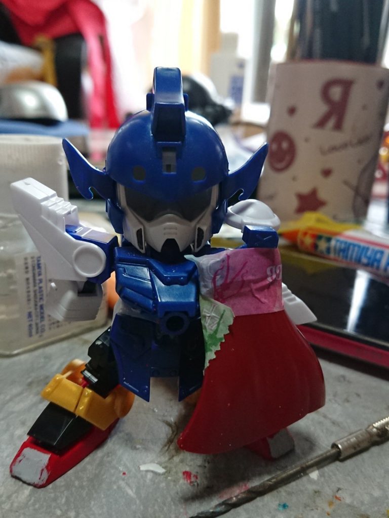 旅姿形態のマントの位置決め
これが一番手間がかかった