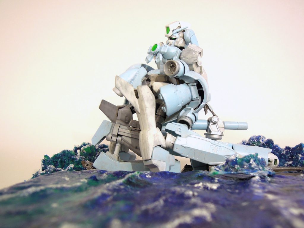 水のジオラマ初挑戦でわからない事だらけでした。それっぽく見えますか?