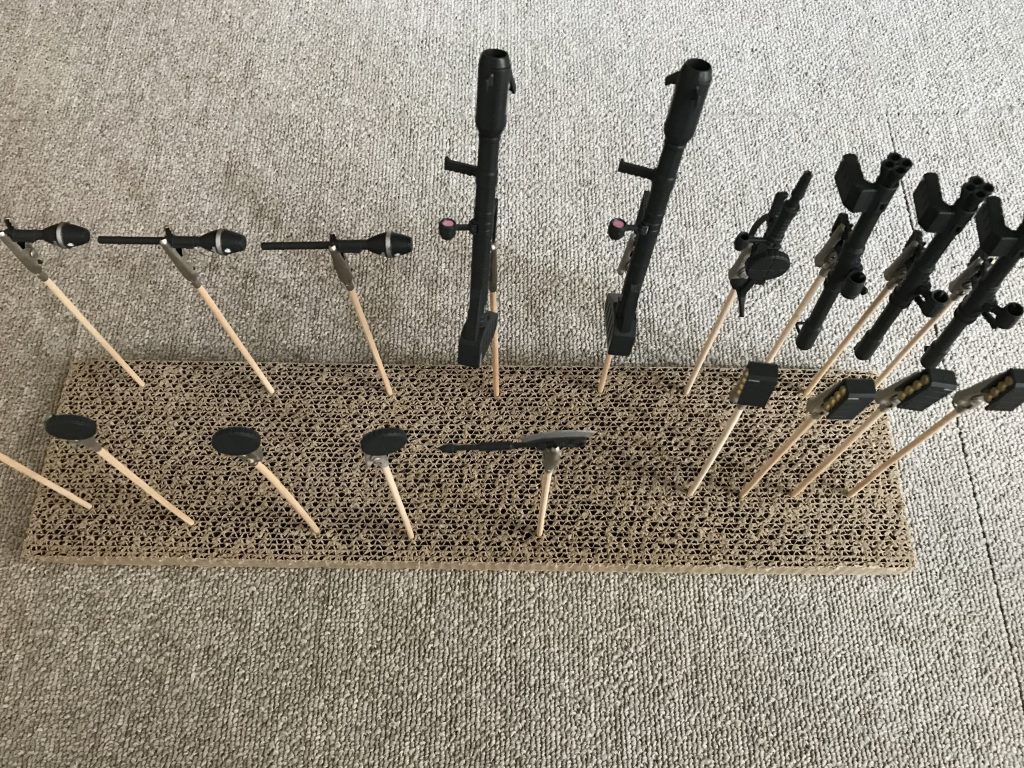 乾燥台は100均で買った猫の爪とぎ（笑）