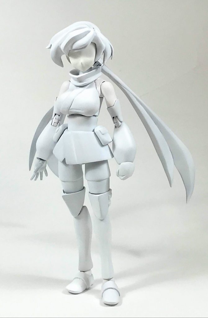 全体のディテールが入れ終わって下地白まで吹き終わった状態。