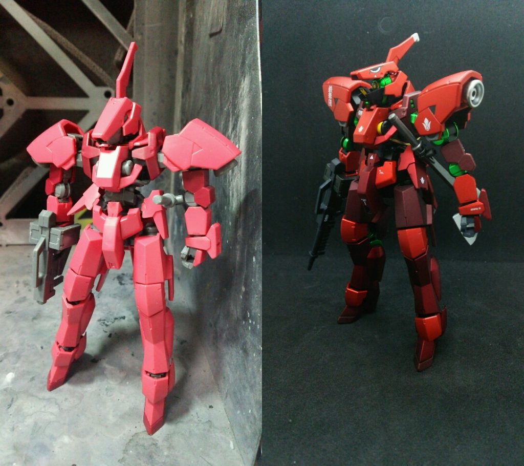 塗装前と塗装後