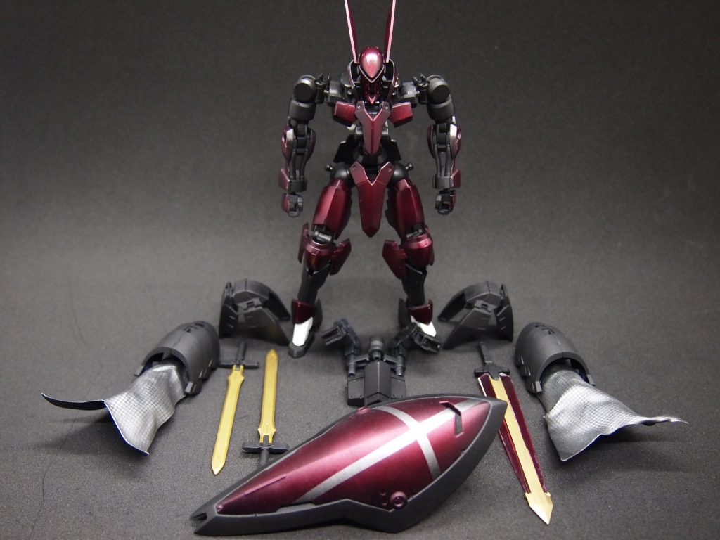 装甲をすべてはずした状態。
なお、この機体に関しての情報は戦後の混乱で散逸しており、
ペーパープランに過ぎなかったという見方もあるが、
300年後の世界でグリムゲルデがでほぼ無傷で現存していたこと、
本機体で用いられた技術がその後のモビルスーツ開発に
応用されたことを鑑みるに、実在していた考えらてれる。