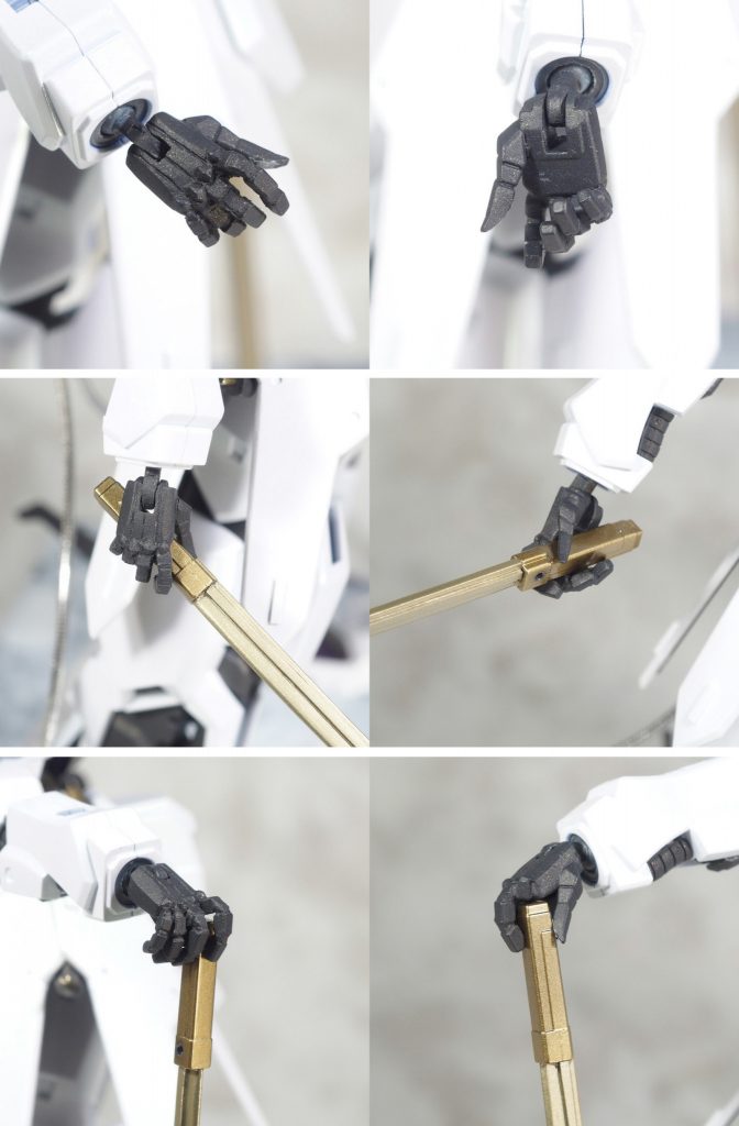 ちょっと工夫した手首。
次元ビルドナックルズ(小)平手を手の甲を使わずに整形(および成形)。
一種の手首で「剣の握り」と「剣の突き立て」の両方に使えます。