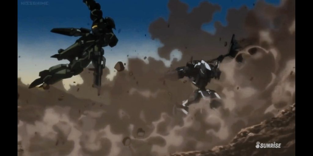 このシーンを再現したかった。元々はグレイズも一緒にいたんですが位置的に近過ぎてしまうので別にしました。