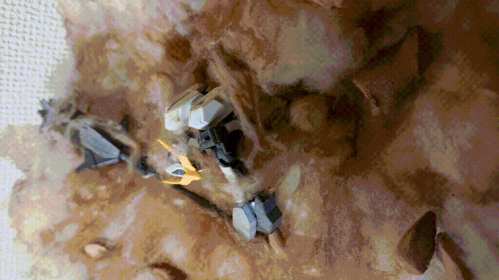 追記:画像の背景などに動きを付けられるアプリで土煙に動きをつけてみました。横向きになっちゃいましたが・・・。