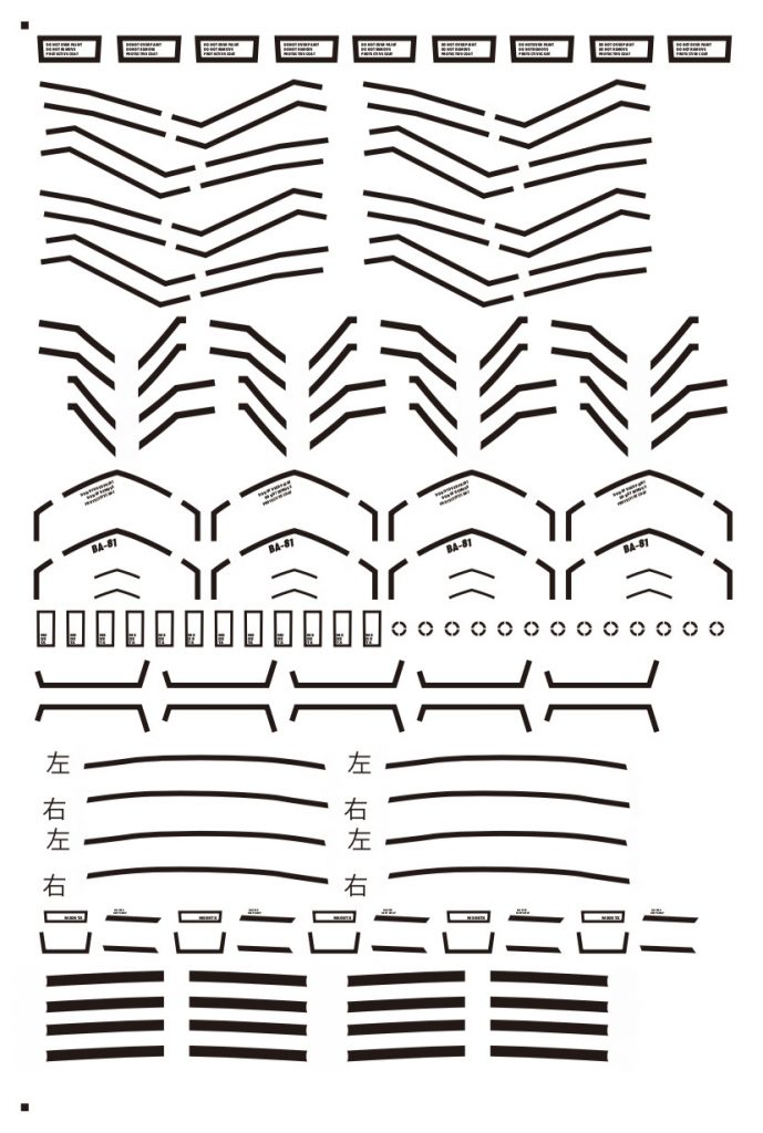 マーキングは全てリコーSP C250Lプリンターと白トナーで印刷したデカール。
