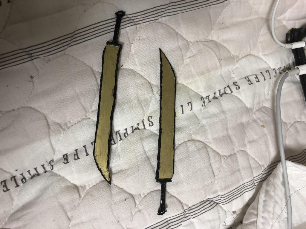 二本の大剣は戦国アストレイの刀の刃を自作したプラ板の刃に差し替えました。